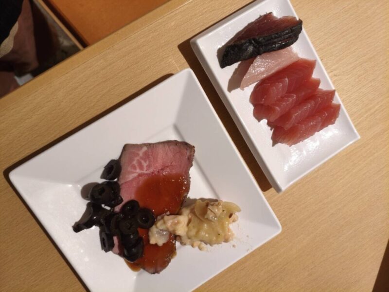 まるのじブログ | マホロバマインズ三浦の口コミと評判!宿泊前に知るべき真実 マホロバマインズ三浦夕飯刺身とローストビーフ01